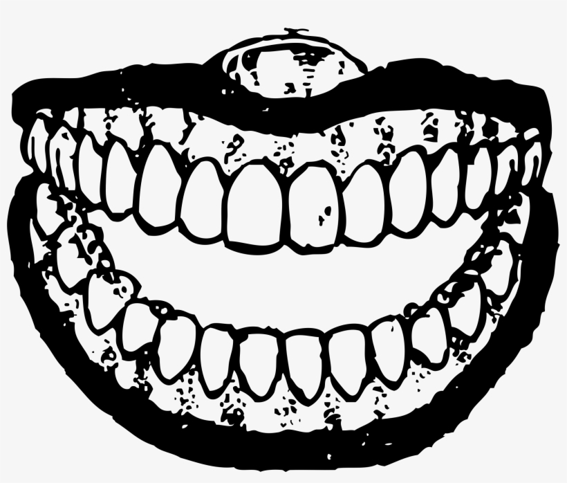 Teeth Big Image Png - Teeth Black And White Png, transparent png download