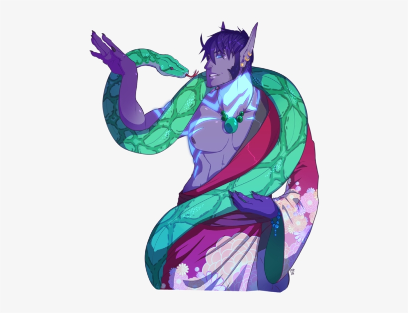 More Rhel And His Pet Snek Kaze - Illustration, transparent png download