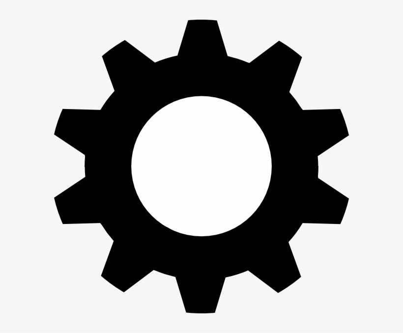 10 Tooth Black Gear Clip Art At Clker Com Vector Online Digital Farm