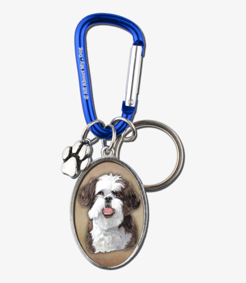 Shih Tzu Cameo Carabiner Keychain - Dandie Dinmont Terrier, transparent png download