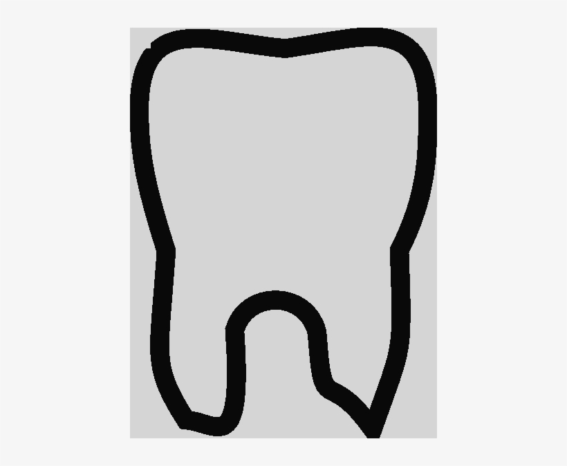 Teeth Clipart Black And White Clipart Of A Tooth - White Tooth Clip Art, transparent png download