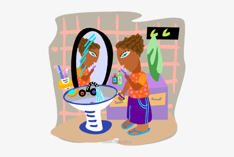 Man Brushing His Teeth Royalty Free Vector Clip Art - Ir Al Baño En Ingles, transparent png download