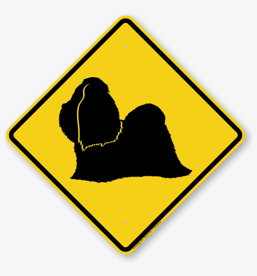 Shih-tzu Symbol Guard Dog Sign - Steep Descent Road Sign, transparent png download
