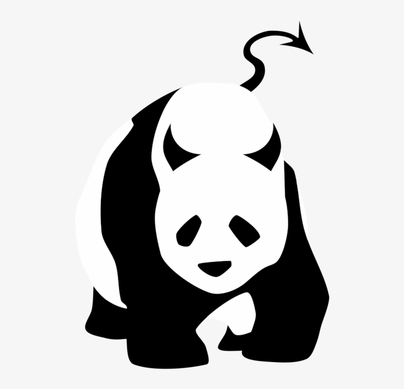 Giant Panda Bear Silhouette Sticker Kung Fu Panda - Panda Clip Art, transparent png download