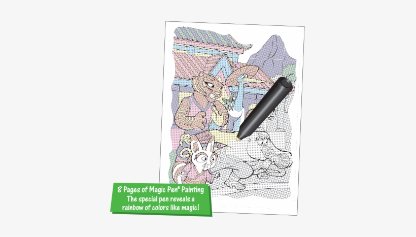 Dreamworks Kung Fu Panda - Lee Publications Disney's Characters Magic Pen Painting, transparent png download