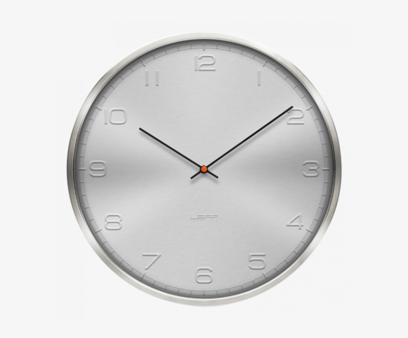 One Embossed Arabic Dial Clock Silver 35cm - Silver Clock Png Transparent, transparent png download