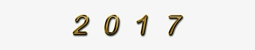 2017 Gold Text - Number, transparent png download