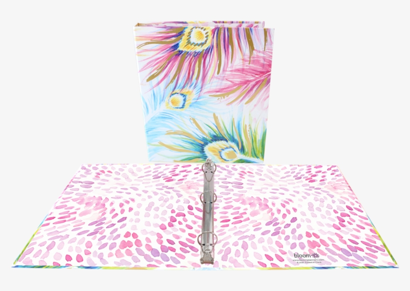 Binder, Peacock Feathers - Bloom Daily Planners Binder (+) 3 Ring Binder (+) 1, transparent png download