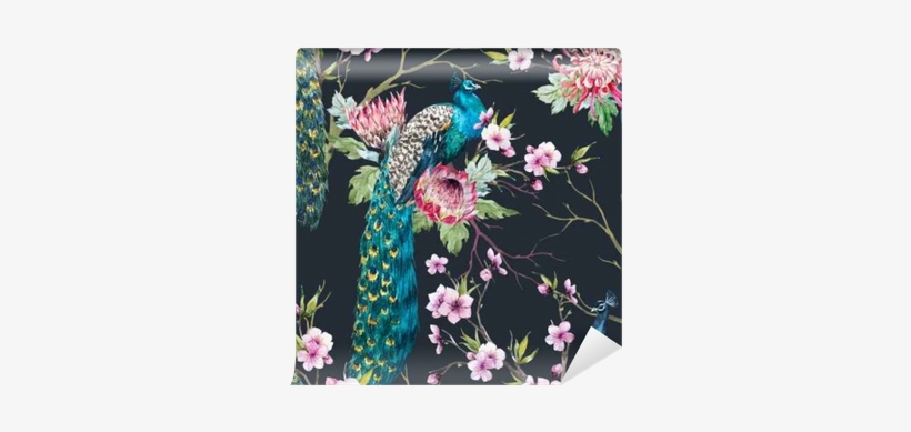 Happy More Custom Watercolor Pattern Peacock, transparent png download