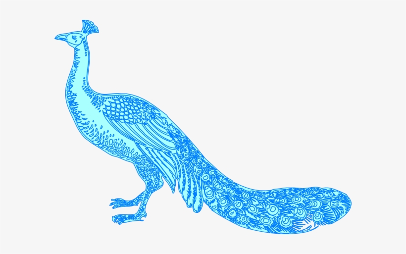 Png Freeuse Blue Clip At Clker Com Vector Online - Blue Peacock Clipart, transparent png download