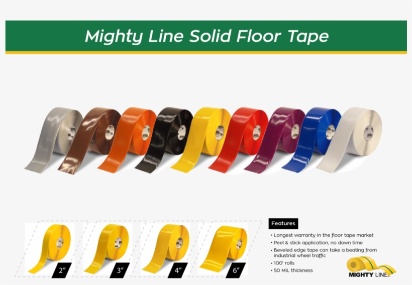 Mighty Line Safety Floor Tape - Texas, transparent png download