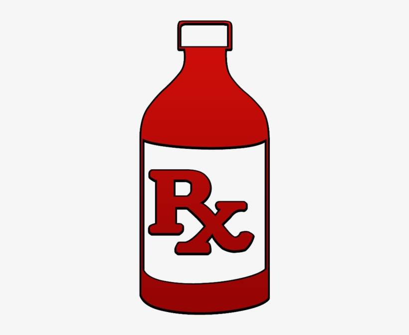 Rx Liquid Prescription Bottle Clipart Image - Mucolytic Drugs, transparent png download