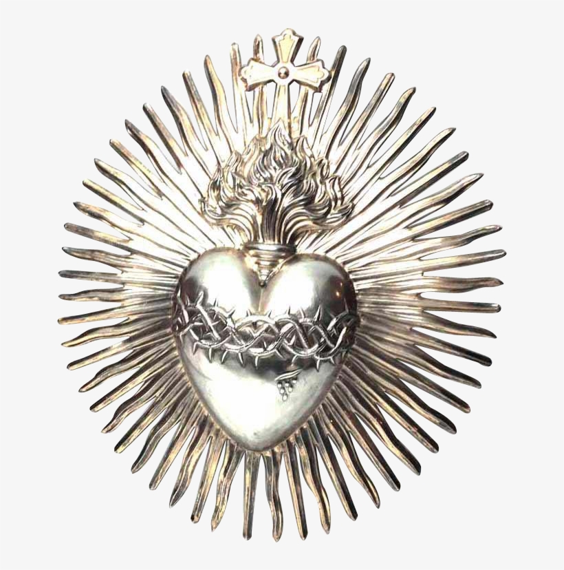 Rare Large Antique Napoleon Iii Era French Silver Rayonnant - Mirror, transparent png download