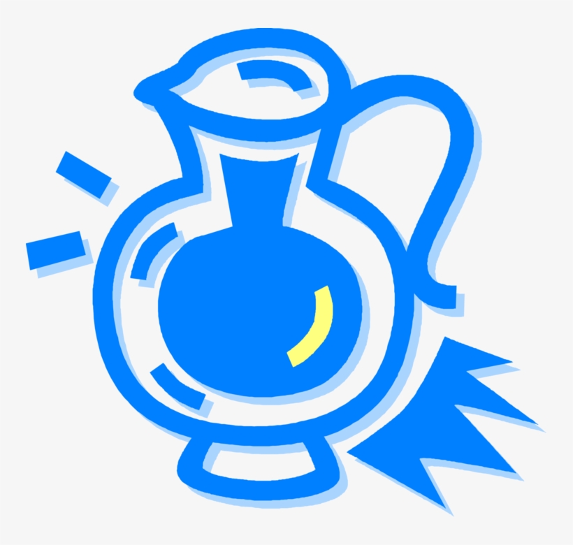 Vector Illustration Of Water Pitcher Jug Liquid Container - Emblem, transparent png download