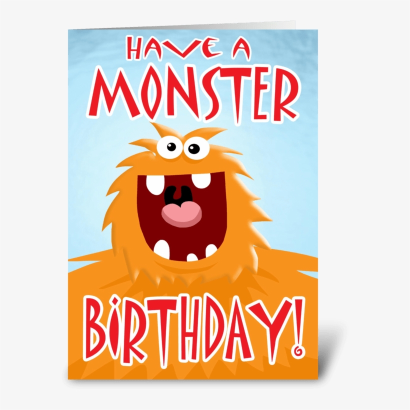 Monster Birthday Card - There's A Monster In My Nose, transparent png download