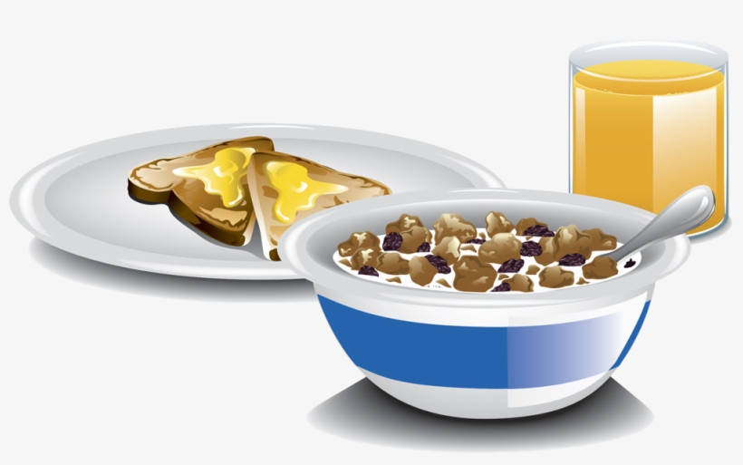Breakfast Toast Raisin Bread - Bowl Of Cereal Toast, transparent png download