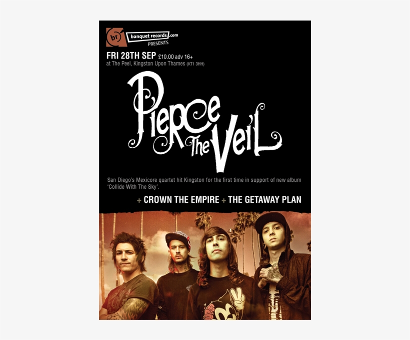 Pierce The Veil / Crown The Empire / The Getaway Plan - Pierce The Veil 2012, transparent png download