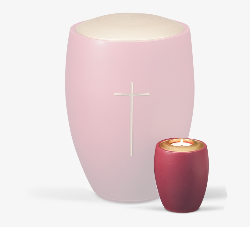 Keramikurne, Bordeaux, Deckel Goldfarbig, Gedenkurne - Candle, transparent png download