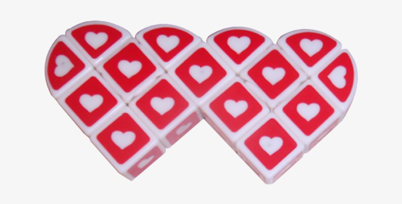 Valentine's Siamese Heart 3x3x1 White Cube - Heart, transparent png download