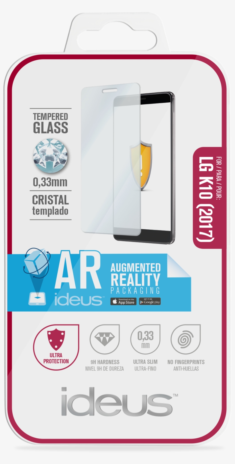Ppcrk102017- - Ideus - Protector Pantalla De Cristal Templado 2.5d, transparent png download