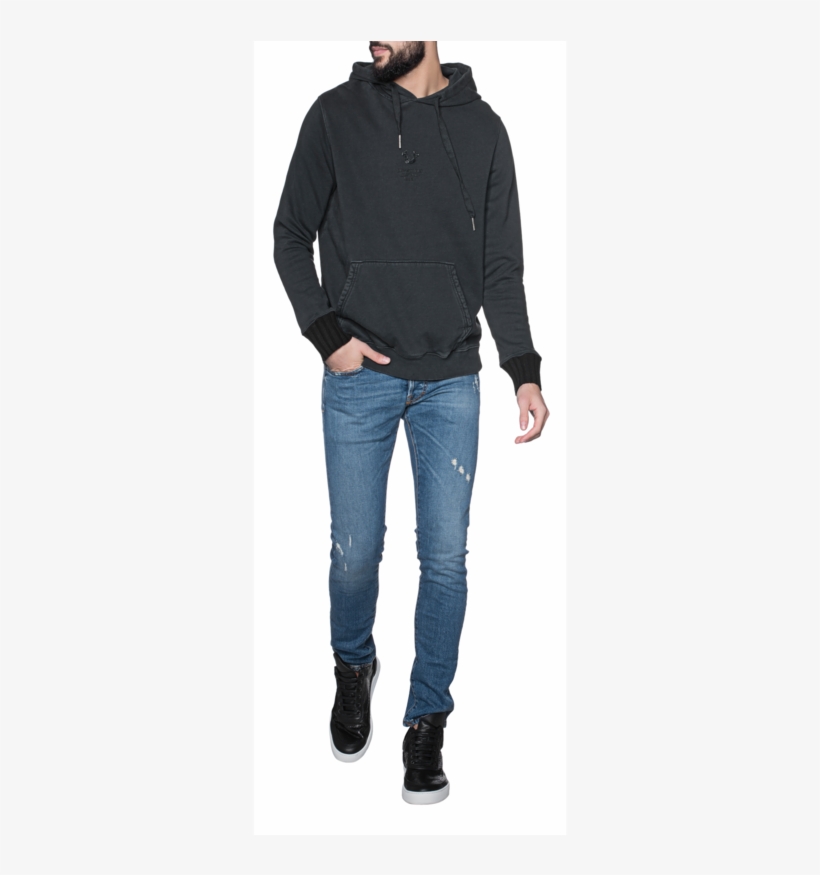 True Religionfleece Embroidery Black // Cotton Hoodie - Freeman T. Porter, transparent png download