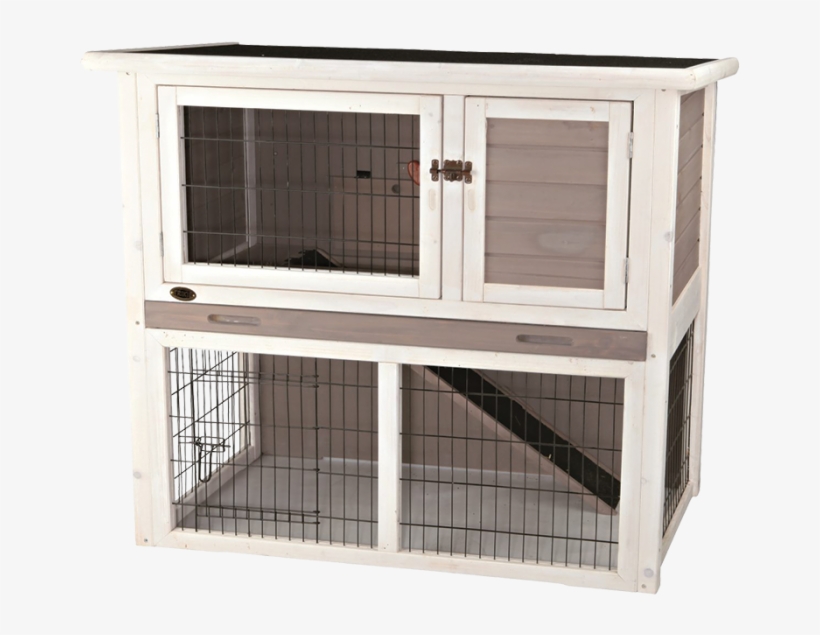Trixie Pet Products Two Story Rabbit Hutch - Trixie Pet Cage Medium Rabbit Enclosure With Sloped, transparent png download