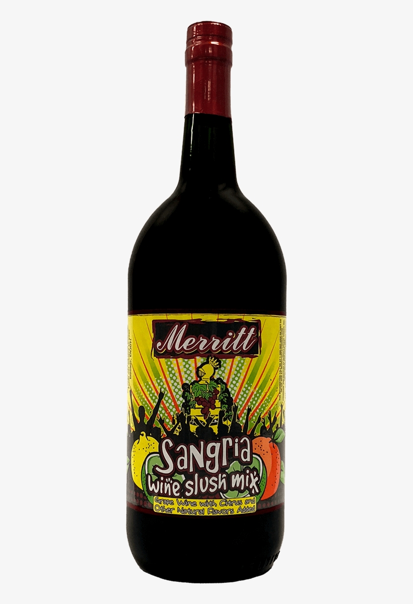 Merritt Estate Winery Sangria Wine Slush Mix - Glass Bottle, transparent png download