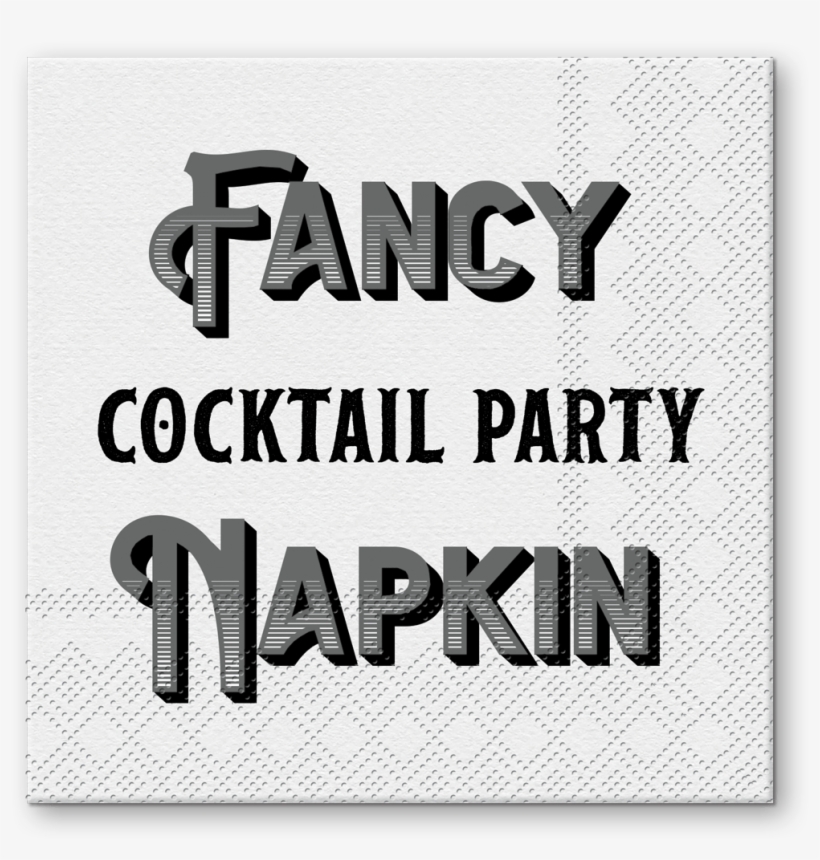 Fancy Cocktail Napkin Beverage Napkins - Calligraphy, transparent png download