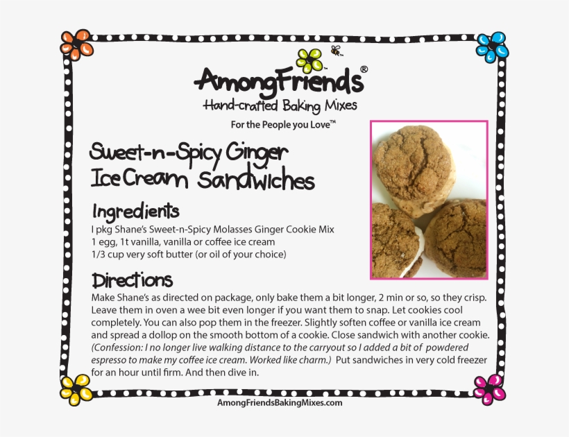 Sweet N Spicy Ginger Ice Cream Sandwiches - Among Friends Crisp Mix, Trish The Dish Any Kind Of, transparent png download