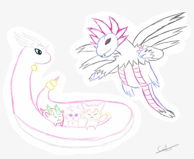 Daily Shiny Dragonair - Cartoon, transparent png download