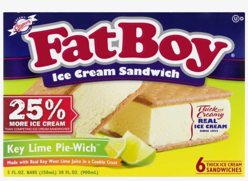 Fatboy Key Lime Pie-wich Thick Ice Cream Sandwiches, - Walmart Key Lime Pie Ice Cream Sandwich, transparent png download