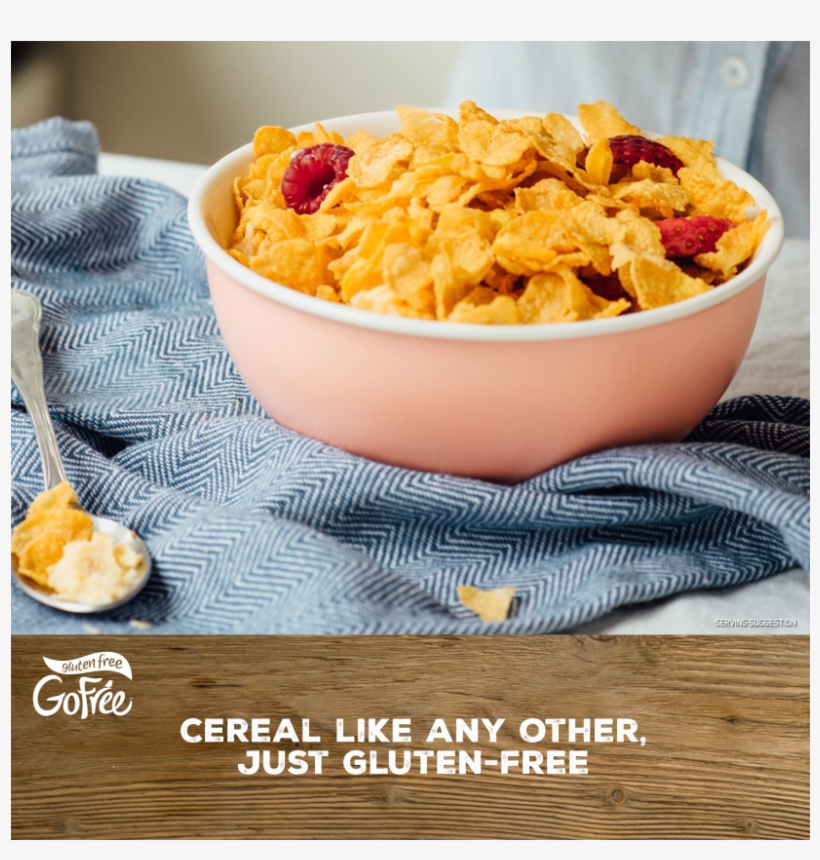 Nestle Gofree Corn Flakes Gluten Free Cereal Bowl - Corn Flakes, transparent png download