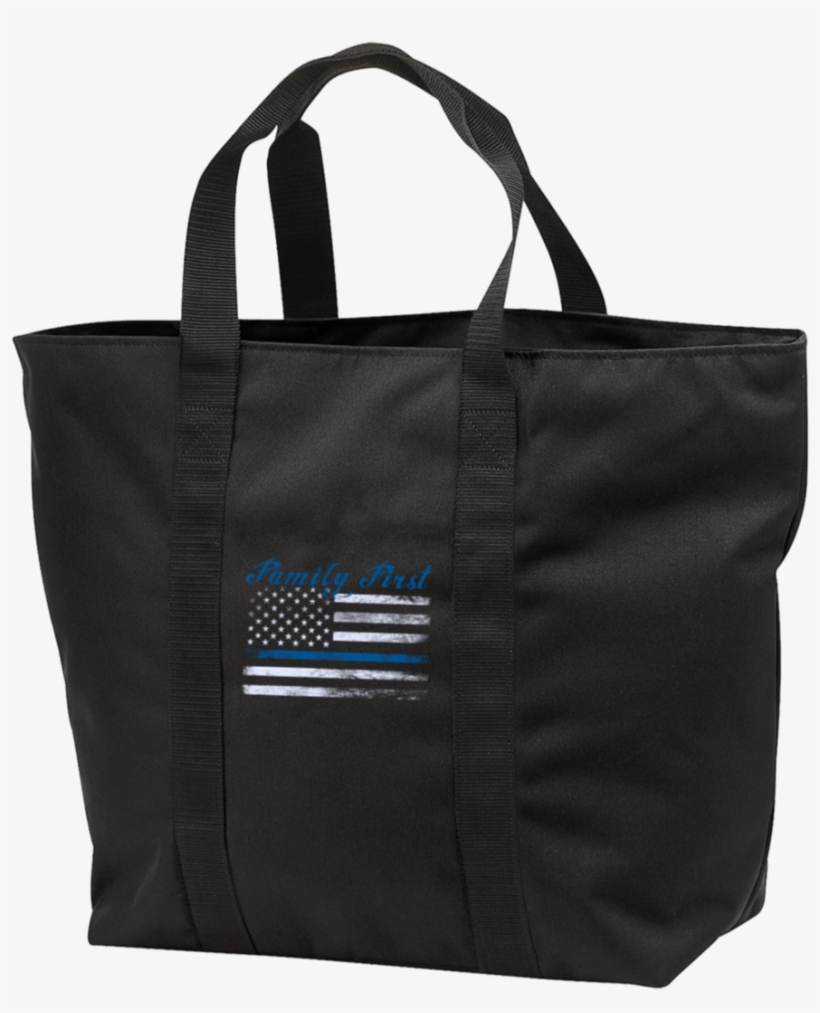 Family First Thin Blue Line Flag, Port & Co - Port Authority Zippered Pocket Key Polyester All Purpose, transparent png download