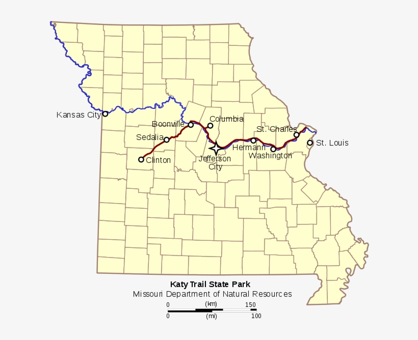 640px-katy Trail State Park Missouri - Katy Trail Missouri, transparent png download