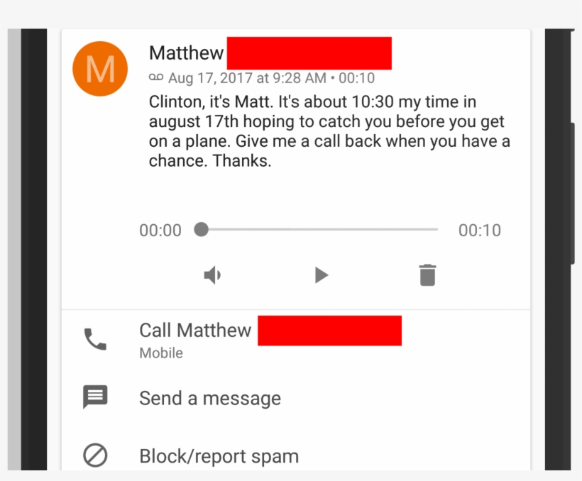 Google Phone App Update Brings Voicemail Transcription - Mobile Phone, transparent png download