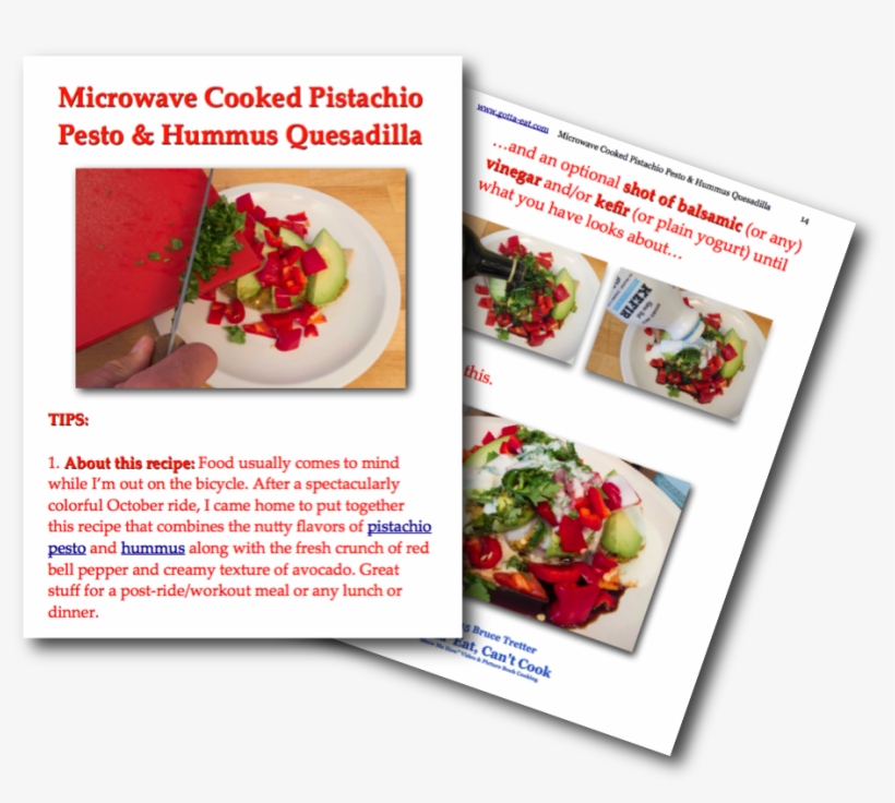Microwave Cooked Pistachio Pesto And Hummus Quesadilla - Flyer, transparent png download