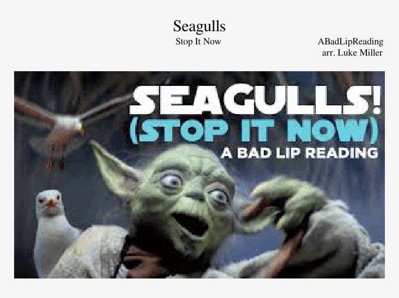 Seagulls Full Version Piano Sheet Music For Piano Download - Bad Lip Reading Xd, transparent png download