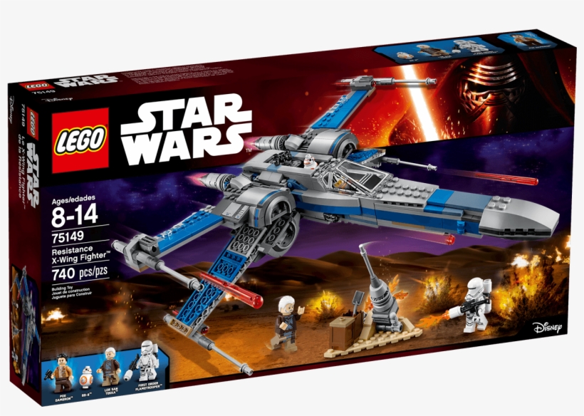 X Wing Fighter - Lego 75149 Star Wars Force Awakens Resistance X-wing, transparent png download