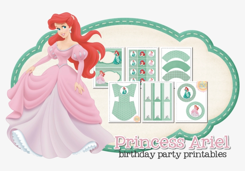 Princess Ariel Birthday Party - Disney Princess Ariel Giant Wall Sticker, transparent png download