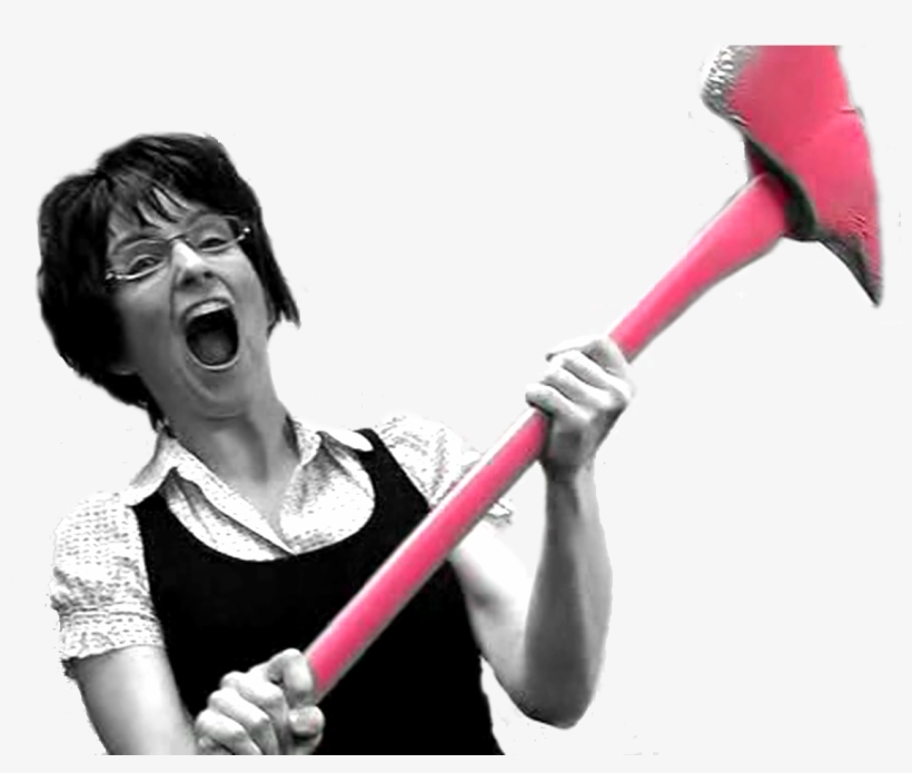 Persontina Fey With An Ax, From An Snl Commercial - Tina Fey Axe, transparent png download