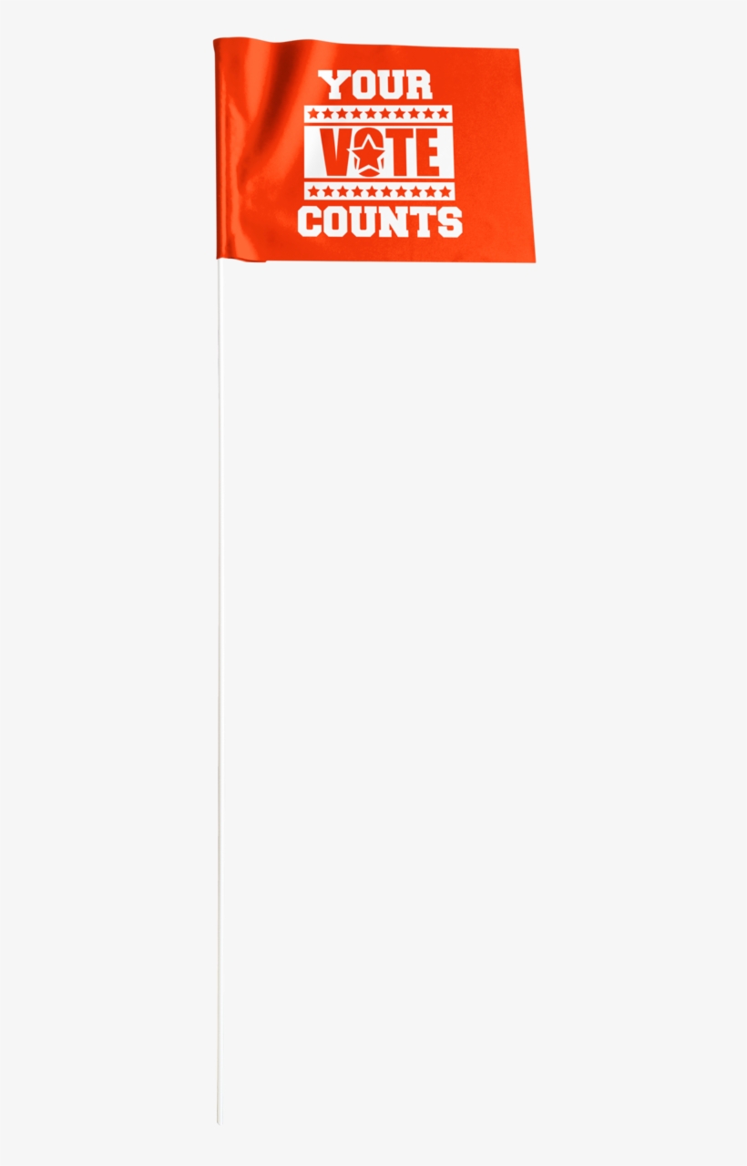 Additional Images - 4x5 Plastic Flag W/ 18 Plastic Staff Rigid Marker Banner, transparent png download