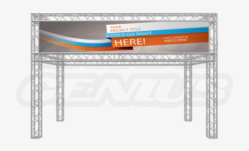 20-foot Truss Trade Show Booth With Banner Openings - Banner On Truss Booth, transparent png download