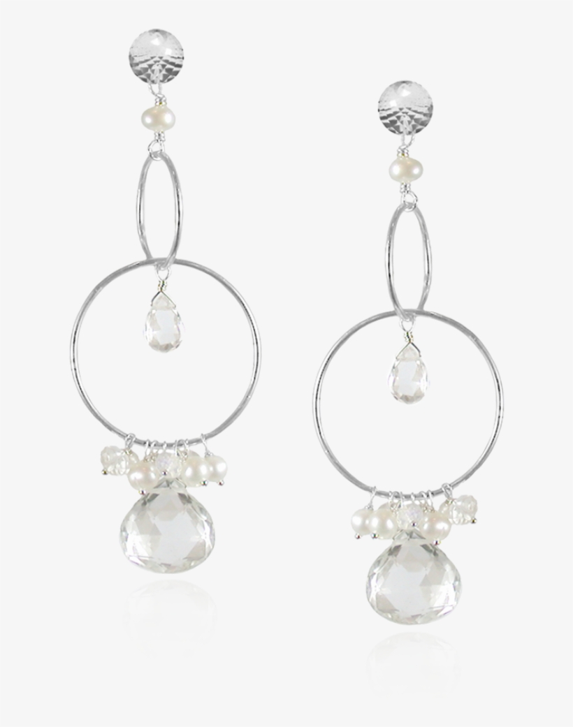 Rock Crystal Long Earrings - Long Earrings, transparent png download