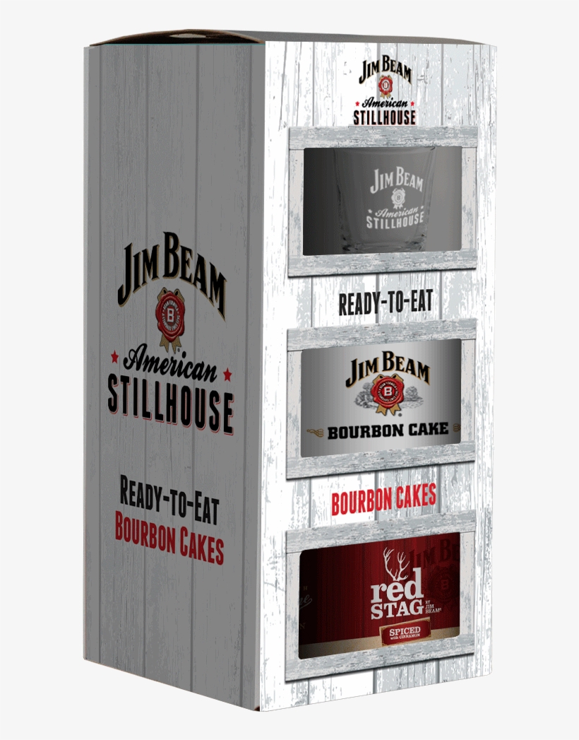 Try Our Jim Beam Line Of Cakes In This Unique White-washed - Jim Beam Bourbon Red Stag Spiced Cinnamon, transparent png download