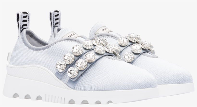 Miu Run Stretch Knit Slip-on Sneakers - Sneakers, transparent png download