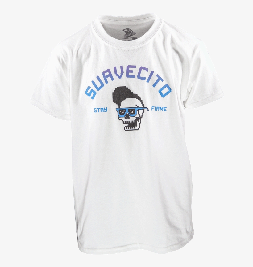 Suavecito 8 Bit Tee White V=1495816253 - Active Shirt, transparent png download