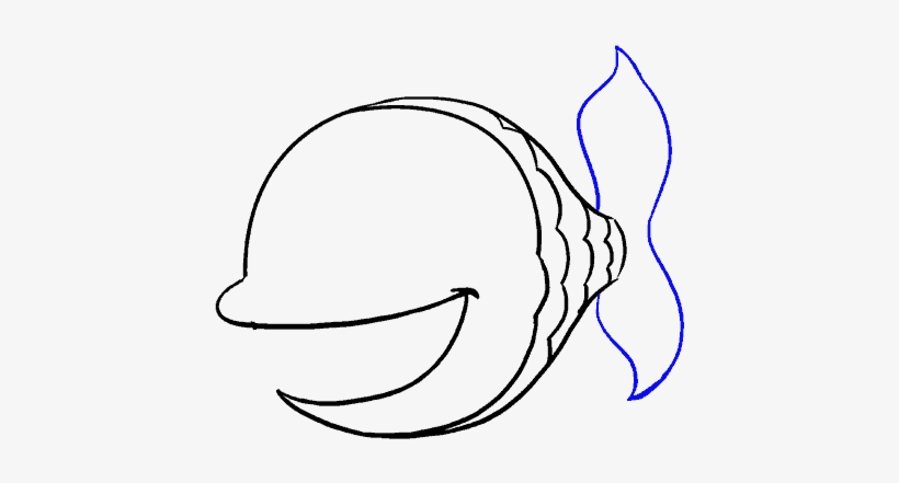 How To Draw Cartoon Fish - Drawing, transparent png download