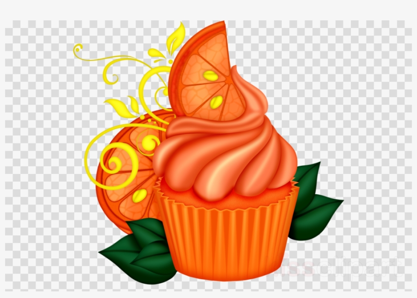Drawing Clipart Cupcake Fruit Madeleine - Cupcake, transparent png download