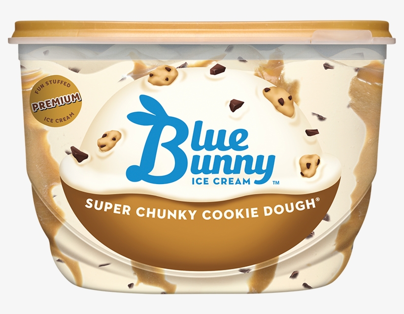 Super Chunky Cookie Dough - Blue Bunny Sea Salt Caramel, transparent png download