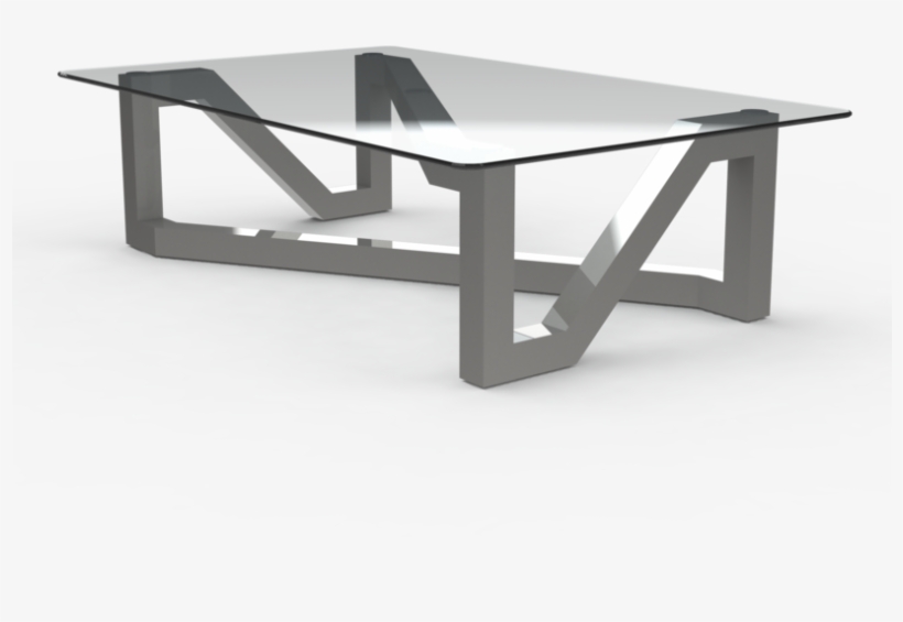Rectangular Table Covered With Glass And Tubular Structure - 3d Table Png, transparent png download